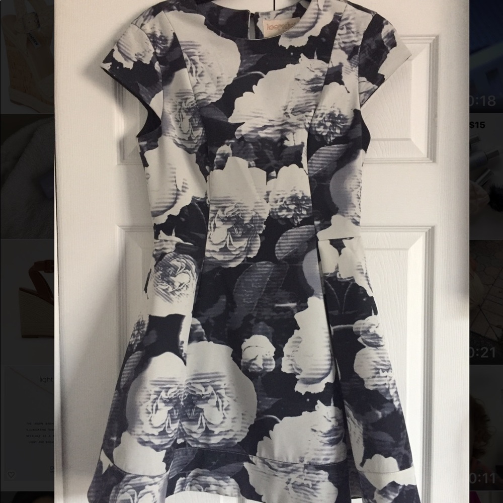 Keepsake the Label white and grey floral dress